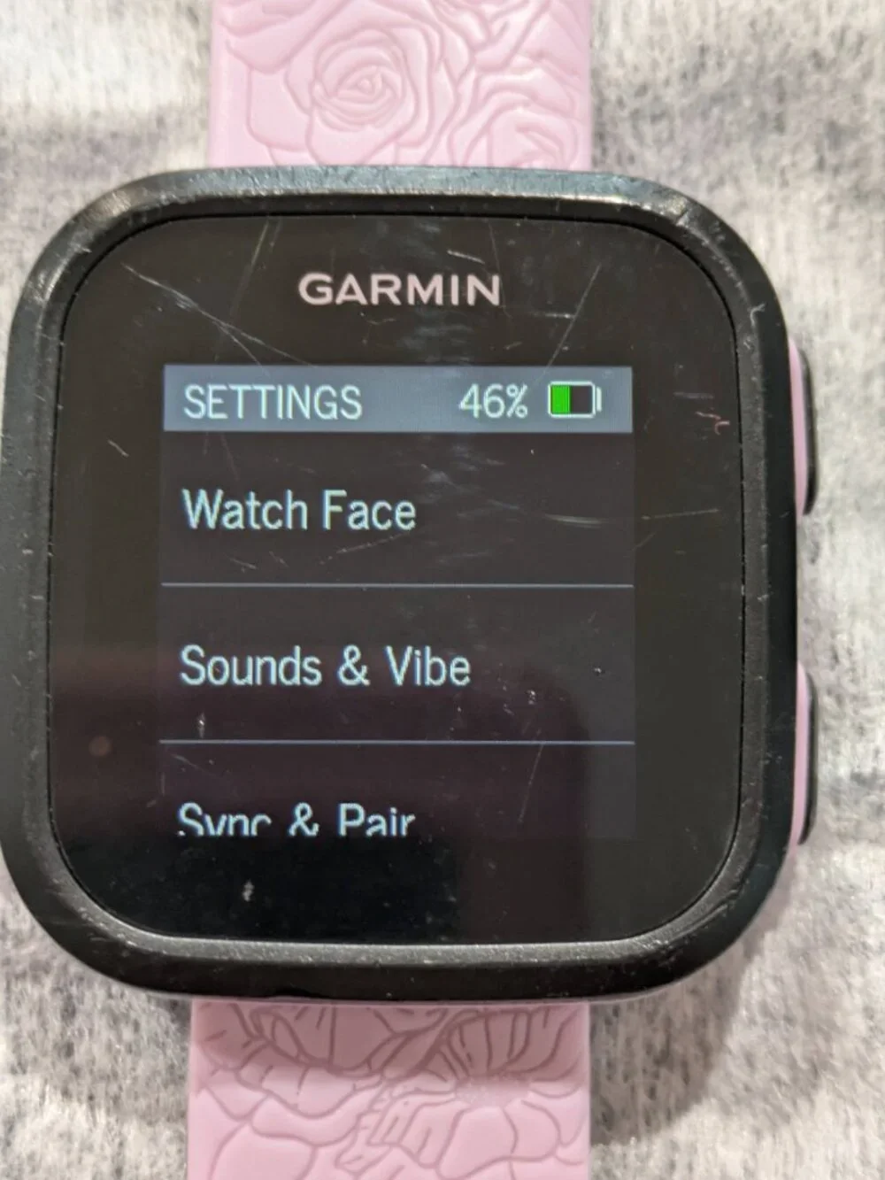 Garmin Bounce Kids Smart Watch Lilac Floral GPS Text/Voice/Track 010-02448-01